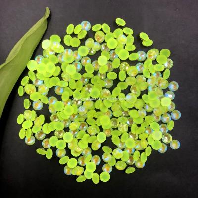 China Crystal Large Nails Mix Flat Flatback Non-hot ab Loose Back Fix Yellow Luminous Rhinestones for sale