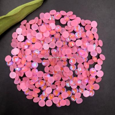 China Flatback Nail Art Rhinestone Decoration Glue On Open Neon Pink Rhinestones Shaped Nails Clothing for sale