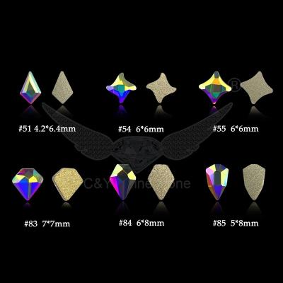 China Flatback C&Y Arrow Square Diamond FlatBack Non Hot Fix ab Embellishments Loose Rhinestones for sale