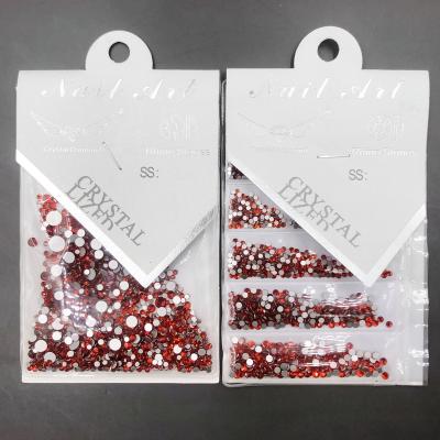 China Flatback C&Y Siam SS3 To Hotfix Glass Flatback SS20 Non Colored Multiple Red Glass Rhinestone for sale