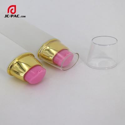 China Oval Skin Care Cosmetics Packaging Airless Pump Tube For Cosmetic Face Cream for sale