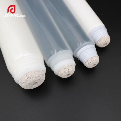 China Plastic Cosmetics Tube With Pumice Applicator Foot Massage Scrub Tube Packaong Clear Tube for sale