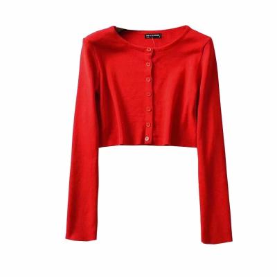 China QUICK DRY 2020 New Product Sweater Women Long Sleeve Long Sleeve Cropped Short Single Breasted Winter Cardigan Sweater for sale