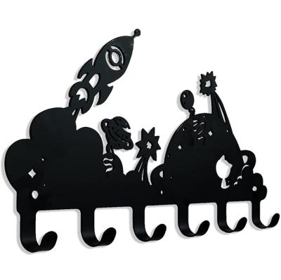 China Amazon Viable Top Selling Custom Logo Creative Iron Steel Hanger Nordic Black Modern Luxury Leaves Shape Wall Decorative Cheap Hook for sale