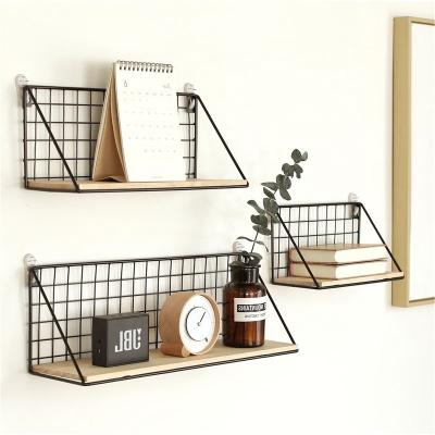 China Floating Storage Shelves Wall Mounted Wooden Storage Set Hanging Shelf For Frames Collectibles Decoration Items for sale