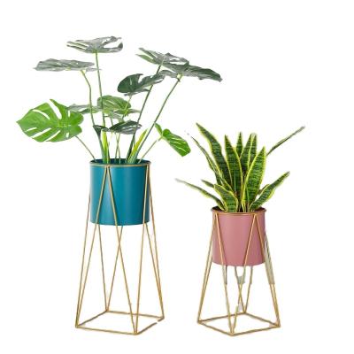 China Creative Nordic Device Flower Iron Art Flower Stand Metal Green Plant Basin Living Room Shelf Folding Firm for sale