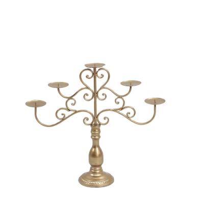 China luxury luxury iron candle holder stand for wedding china hotel home decor for sale