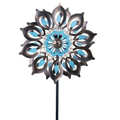 China Wholesale Custom Wind Spinners Garden Accessories Windproof Metal Hourpark Waterproof Wind Spinner for sale