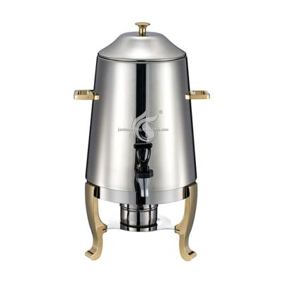 China High Quality Gold Plated Buffet Stainless Steel 13L Fuel Coffee Heater Dispenser for sale