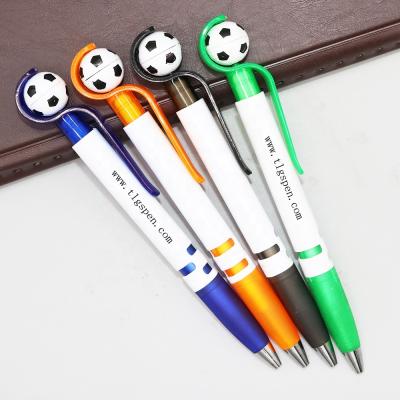 China office & School Plastic Pen Novelty 3D Roller Soccer Ball Dot Pens Pen Football Plastic Promotional Pen For Sports for sale