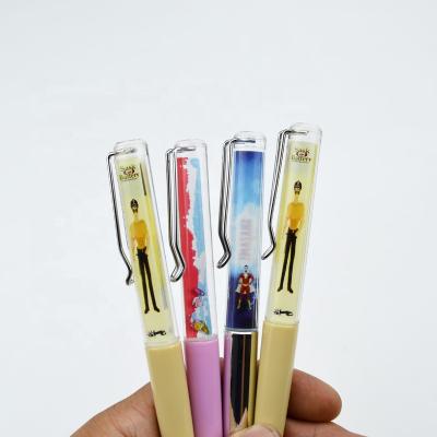 China Promotional Pen New Novelty Crystal Dry Flowers Floating Pen Customize Flower Oil Ball Pen for sale