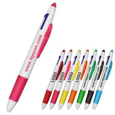 China office & School Pen New Novelty Colorful Pen 3 Colors Tip Pen Cartoon Multicolor Silicone Ball Pen for sale