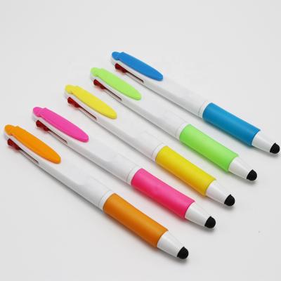 China 2020 new mobile phone advertising cheap promotional pen with logopen 2 color pen with stylus pen for sale