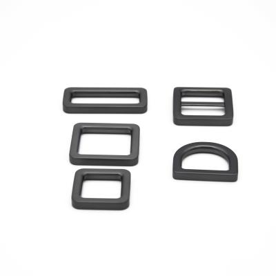 China Design Square Ring Buckle Black Metal Square Durable High End Rings For Handbags for sale