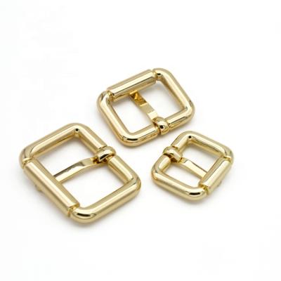 China Zinc Alloy Metal Release Buckle Bag Luggage Pin Belt Buckle Hardware Accessories Golden Lightweight Durable for sale