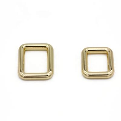 China Premium Durable 20mm Light Gold Square Ring 16mm Rectangle Buckle Metal Buckle For Bag Accessories for sale