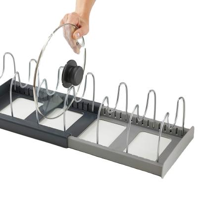 China Viable Kitchen Pots and Pans Organizer Rack Pot Lid Holder Drawer for sale