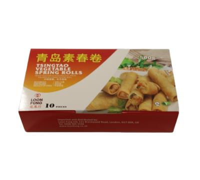 China Durable Recyclable Using Low Price Portable Recycled Spring Roll Paper Food Packaging Box for sale