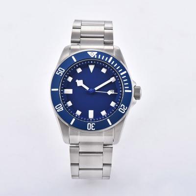 China BOMAX MARINA Movement Blue Luminous Hands Automatic Date Men Automatic Watch D8 Glass Sterile Mineral Stainless Steel 42.5MM for sale