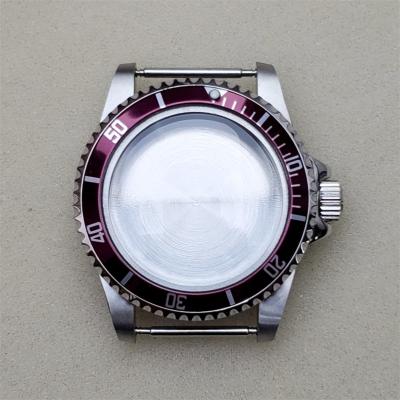 China Retro Watch Case Accessories Acrylic 39.5mm Silver Steel Aluminum Bezel Suitable NH35 and NH36 for Japanese N4 1297-4 Movements for sale