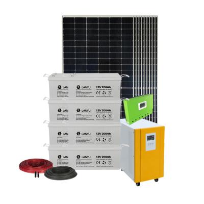 China 10KW BIPV Home Renewable Solar Panel Battery Energy Storage Power System Kit 10000W For Home Off-grid Solar Power System for sale