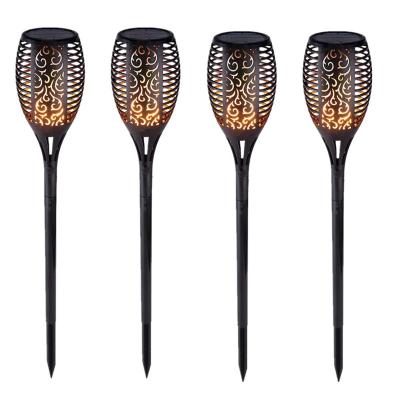 China Factory direct sale villa yard decoration residential outdoor waterproof solar torch 96 51 33ledRGB lawn lamp flame lamp RGB for sale