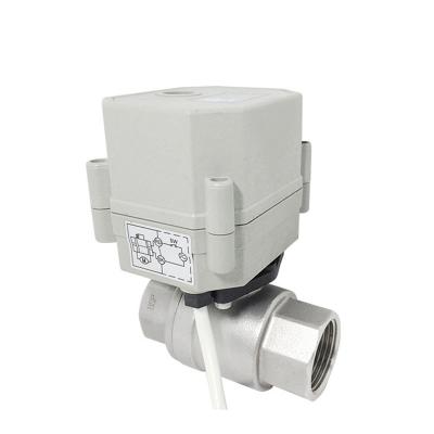 China General COVNA Motorized Ball Valve Stainless Steel Miniature DN25 DC 24V 2 Way Ball Valve Electrically for sale