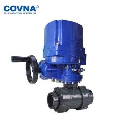 China General COVNA Automated Control Valves Long Life PVC Explosion Proof 010V Signal Motorized 2in Ball Valve for sale