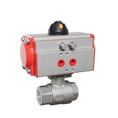 China General COVNA Stainless Steel 2pcs Single Acting 80mm Pneumatic Ball Valve for sale