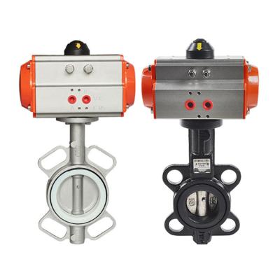 China General COVNA Price DN50/150/100 Double/Wafer Melt Flow Control Air Pneumatic Actuator Single Acting Butterfly Valve for sale