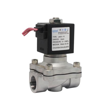 China General high speed stainless steel 12vdc 24vdc 220vac 1 inch 1.5 inch solenoid valve for sale