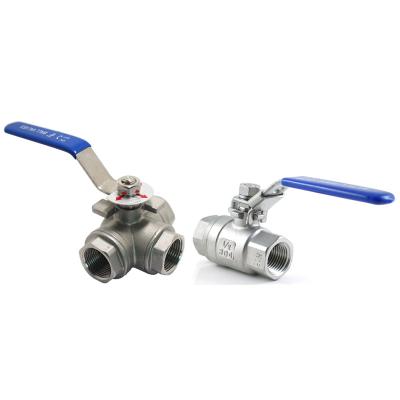 China General 2 Way 3 Way Water Flow Female Control Manual Ball Valve CF8M 1000WOG for sale