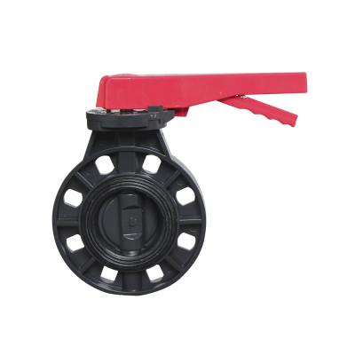 China General 4 Inch Water PVC Butterfly Valve Handles PVC Wafer Type DN100 for sale