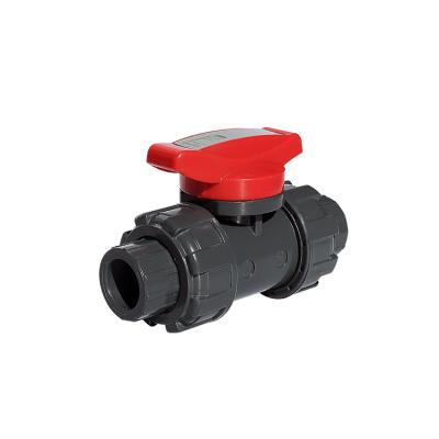 China General Double Union Quick Connect UPVC Heat Resistant Manual Ball Valve for sale