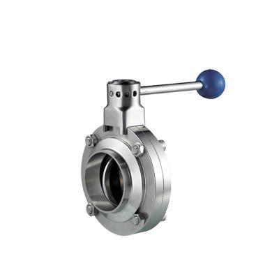 China 19mm To 102mm General Food Grade Lever Clamp 304/316/316L Stainless Steel Tri Butterfly Valve for sale