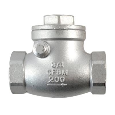 China Stainless Steel NPT Swing Check Valve One General Way For Hydraulic Water Flow Control for sale