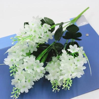 China Wholesale Home Decoration 5 Head Simulation Wedding Home Furniture Plant Artificial Hyacinth Flowers for sale