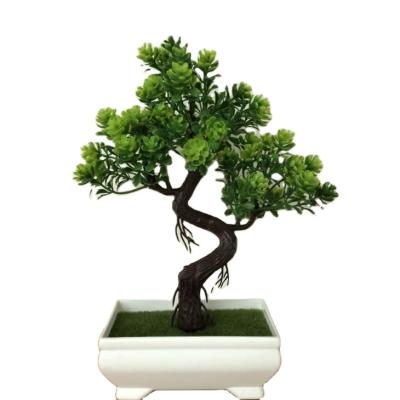 China Simulation PENZ008 home decoration home decoration wholesale small minimalist pine plants artificial bonsai trees with pot for sale