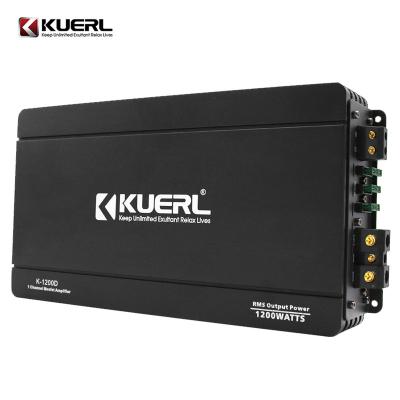 China Guangzhou Kuerl Factory Competition High Power Amplifier Class D 1 Channel Car Aluminum Stereo Power Amplifier for sale