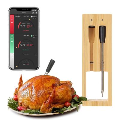 China FCC ROHS 275ft 70m Long Range Easy Operation Household BBQ Food Smart Wireless Meat Thermometer For Oven, Grill, Kitchen for sale