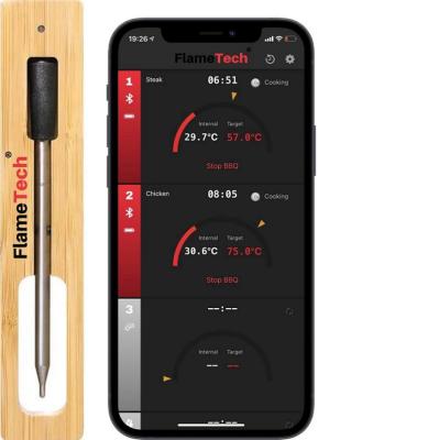 China 1 Piece Kitchen Single Probe Smart Phone App Easy Operation Custom Cooking Meat Thermometer For Wireless Digital Food Thermometer for sale