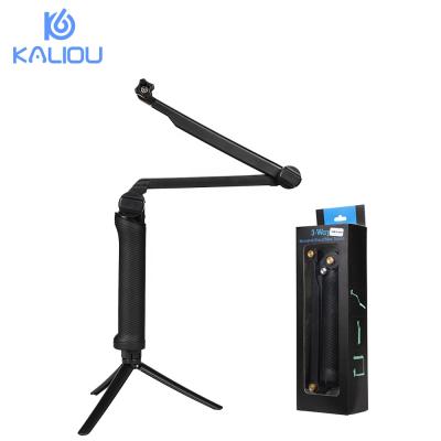 China Solid ABS Kaliou G007 Good Quality Three Section Selfie Stick With Minin Table Tripod for sale