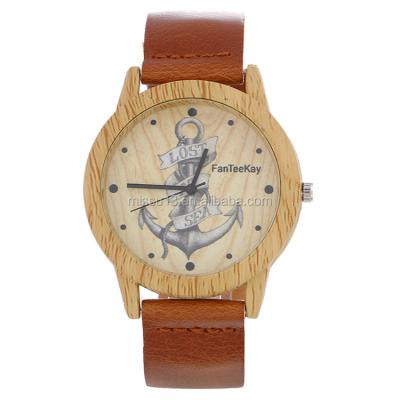 China 2017 New Butterfly Water Resistant Anchor Popular Card Watch Similar Wood Watch for sale