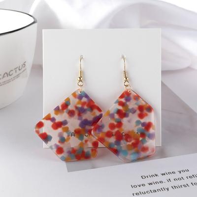 China Other Resin Earrings Korea Style Woman Earring And Irregular Diamond Earrings for sale