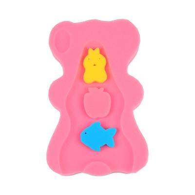 China EXFOLIATE pink baby bath sponge pad, anti-slip pad, bath sponge pad for sale