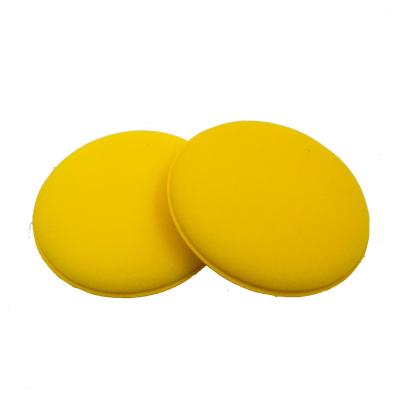 China High Efficiency Yellow Edge Drying Car Waxing Sponge , Car Wash Sponge for sale