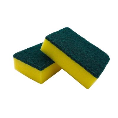 China Sustainable Household Dish Washing Heavy Duty Dual Use Kitchen Sponge Scourer Scouring Pads for sale