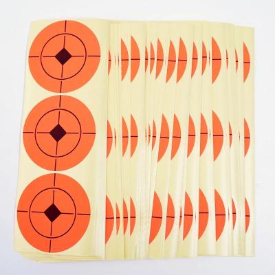 China SHOOTING Hunting Target Stickers 3-Inch Orange Self Adhesive Paper Bullseye Shooting Aiming Practice Target for Airsoft BB Gun Archery for sale