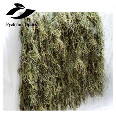 China Polypropylene Fiber Camouflage Military Ghillie Netting 80x90cm Woodland Yarn Camouflage Netting For Airsoft Paintball Ghillie Suit Hunting for sale