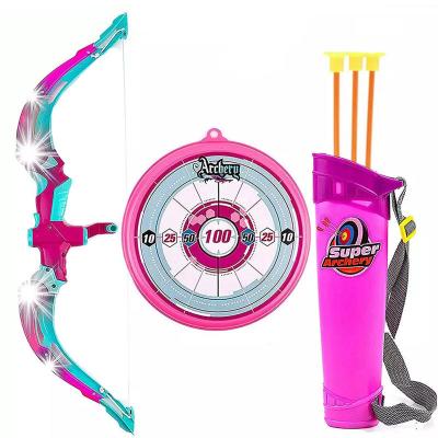 China Bow SHOOTING Arrow For Kids With Led Lights Flash Archery Set 3 Outdoor Suction Cups Arrows Toys For Kids For 3-12 Years Old for sale